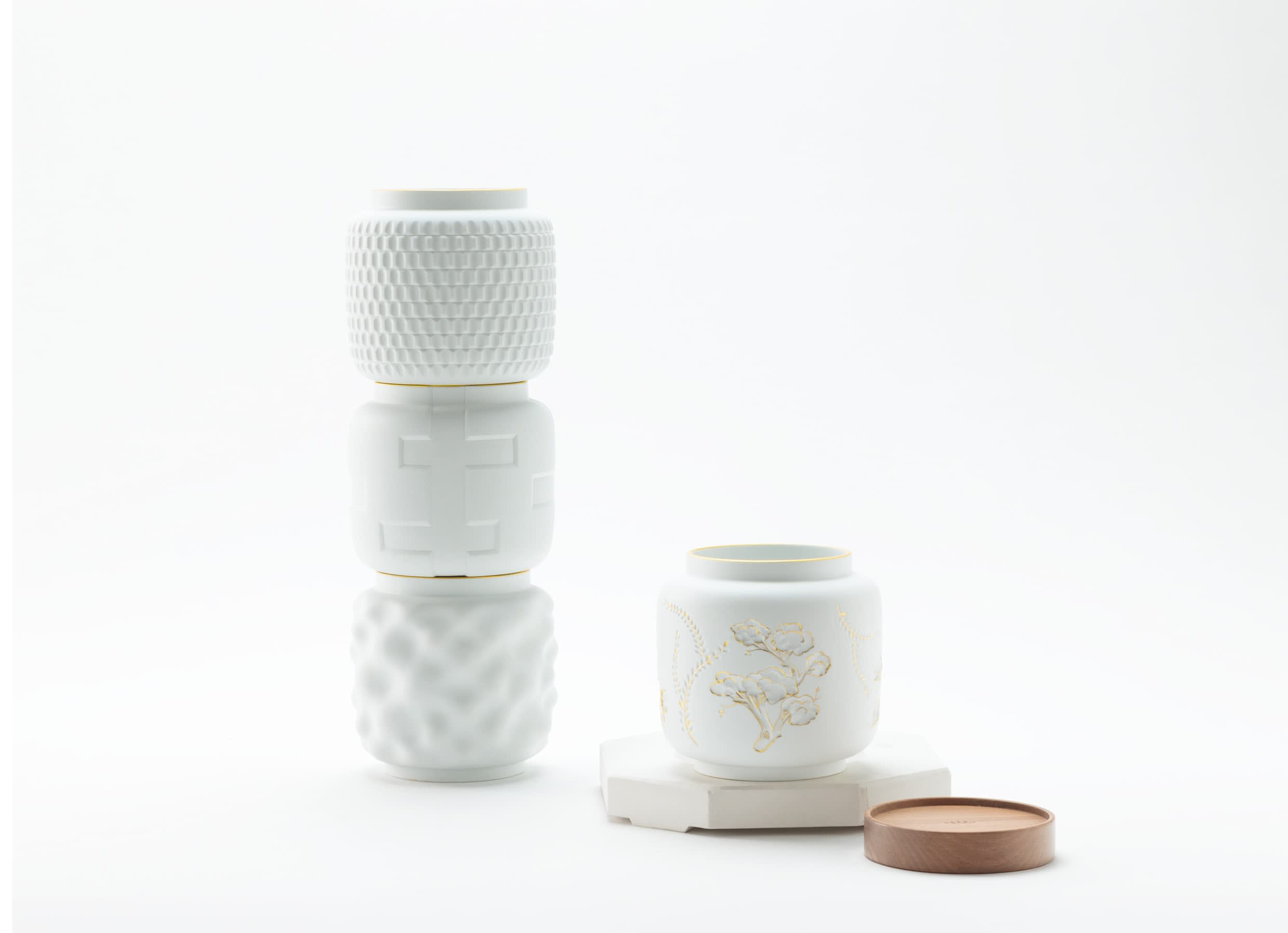 Bloom Vase with Lid Floral Engraving | Officina Ultra | GINORI 1735